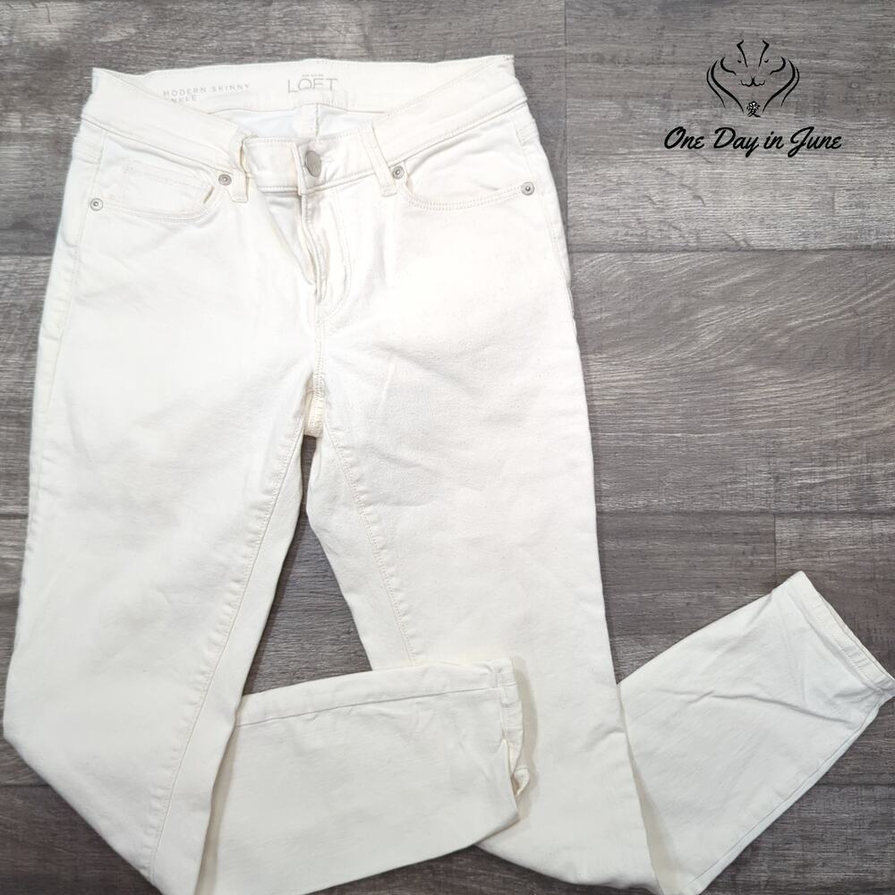 Loft Modern Skinny Ankle Jeans Size 2